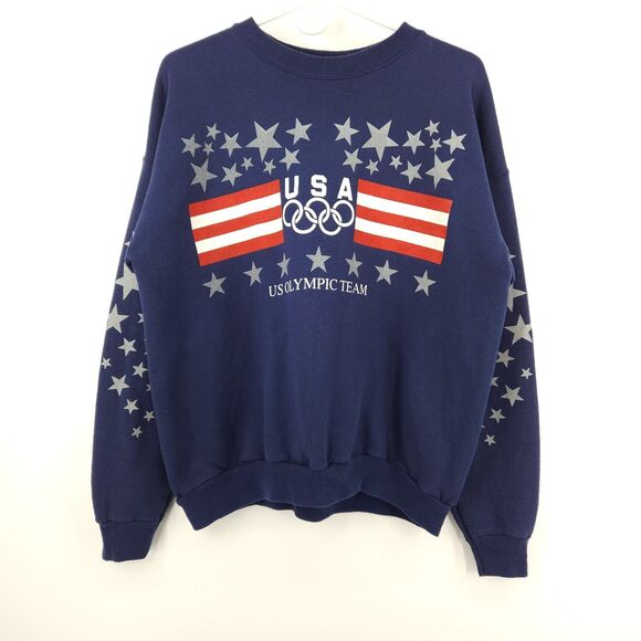 Vintage US Olympic Team Sweatshirt Men Size Large - Picture 1 of 12
